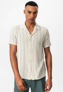 Banjul Striped Lapel Collar Regular Fit Shirt