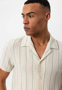 Banjul Striped Lapel Collar Regular Fit Shirt