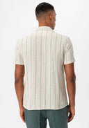 Banjul Striped Lapel Collar Regular Fit Shirt