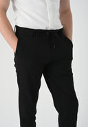Striped High Waist Drawstring Trouser