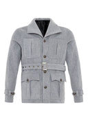 Lapel Collar Belt Detailed Coat