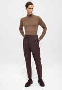 High Waist Pleated Casual Trousers