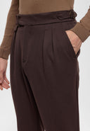 High Waist Pleated Casual Trousers