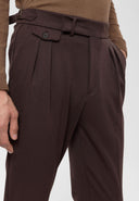 High Waist Pleated Casual Trousers