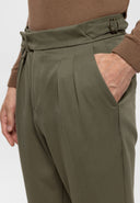 High Waist Pleated Casual Trousers