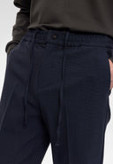 Elastic Waist Trousers Belt Detailed