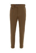 Pleated Trousers With Buckle Belt