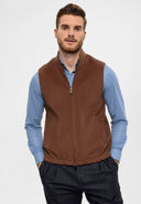 Mandarin Collar Waistcoat Thick Fabric Vest