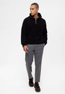 Half Zip High Neck Sweatshirt