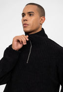 Half Zip High Neck Sweatshirt