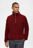 Half Zip High Neck Sweatshirt