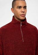 Half Zip High Neck Sweatshirt
