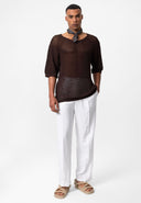 Pago Regular Fit Cellular Knitted T-Shirt