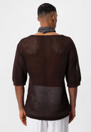 Pago Regular Fit Cellular Knitted T-Shirt