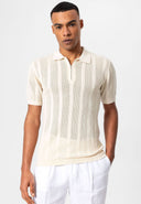 Noumea Vertical Texture Knit Polo