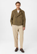 Clarimonds Cropped Double Breasted Trench Coat