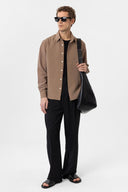 Liam Striped Long Sleeve Kent Collar Shirt