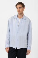 Eclipse Oversize Striped Kent Collar Shirt