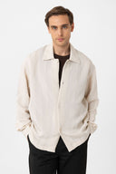 Eclipse Oversize Striped Kent Collar Shirt