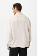Eclipse Oversize Striped Kent Collar Shirt