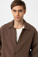 Eclipse Oversize Striped Kent Collar Shirt