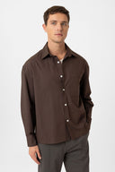 Jimin Loose Fit Long Sleeve Cotton Shirt