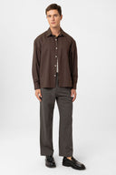 Jimin Loose Fit Long Sleeve Cotton Shirt