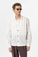 Frederico Striped Lapel Collar Long Sleeve Shirt
