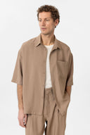 Ricardo Loose Fit Viscose Shirt with Kent Collar