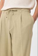 Jelani High Waist Belted Relaxed Fit Trousers