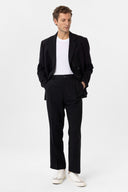 Kelton High Waist Pleated Cotton Linen Trousers