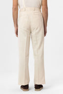 Kelton High Waist Pleated Cotton Linen Trousers