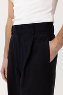 Cristophe High Waist Pleated Viscose Trousers