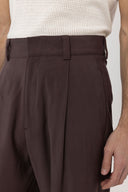 Cristophe High Waist Pleated Viscose Trousers