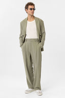 Cristophe High Waist Pleated Viscose Trousers