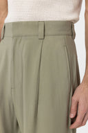 Cristophe High Waist Pleated Viscose Trousers
