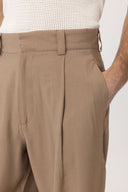 Cristophe High Waist Pleated Viscose Trousers