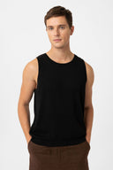 Natalio Sleeveless Knitted Cotton T-Shirt