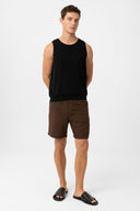 Natalio Sleeveless Knitted Cotton T-Shirt