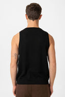 Natalio Sleeveless Knitted Cotton T-Shirt