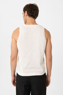 Natalio Sleeveless Knitted Cotton T-Shirt