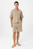 Martim Open Textured Short Sleeve Polo T-Shirt