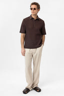 Maximino Open Textured Polo Collar T-Shirt
