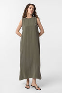 Laura Sleeveless Cotton Blend Maxi Dress
