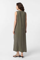 Laura Sleeveless Cotton Blend Maxi Dress