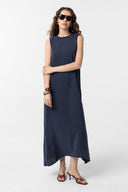 Laura Sleeveless Cotton Blend Maxi Dress