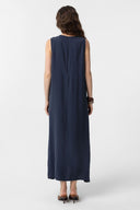 Laura Sleeveless Cotton Blend Maxi Dress