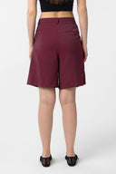 Fadwa High Waist Pleated Bermuda Shorts