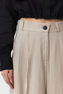 Giulia Loose-Legged High Waist Pleated Trousers