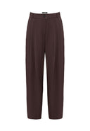 Giulia Loose-Legged High Waist Pleated Trousers